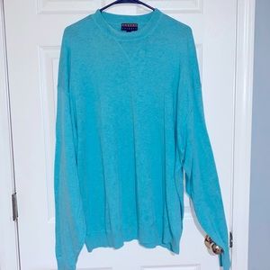 Men’s Blue Knit Crewneck Sweater